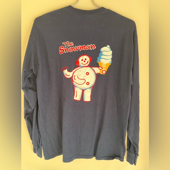 Troy NY The Snowman’s ⛄️ 🍦 long sleeve t shirt - Picture 3 of 4